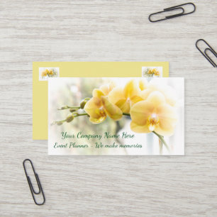 Yellow Moth Orchid in Sunshine Business Card Visitenkarte