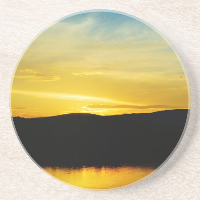 Yellow Mt Lake Sunset Getränkeuntersetzer (Vorne)
