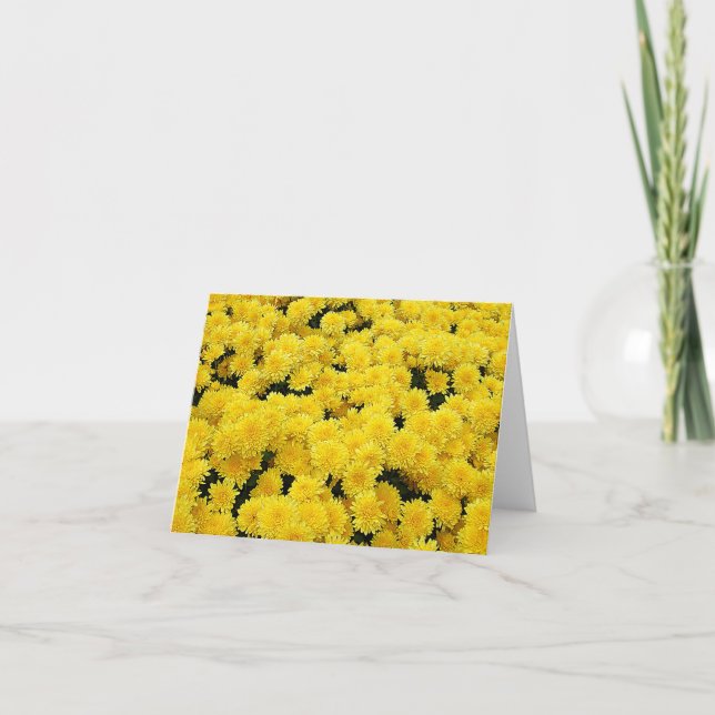 Yellow Mums Note Card Karte (Vorderseite)