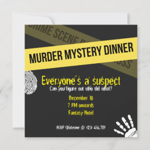 Yellow Murder Mystery Einladung