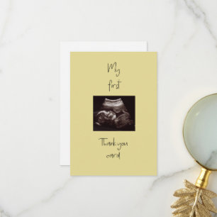 Yellow My 1st Baby Cadeau Drôle Carte de remerciem