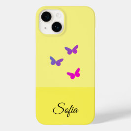 Yellow Name Customization Phone Cover. Case-Mate iPhone 14 Hülle