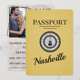 Yellow Nashville Passport Save the Date