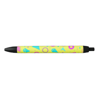 Yellow Neon Memphis Geometric 80s Design Kugelschreiber