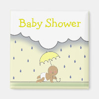Yellow Neutral Baby Shower Magnet - Regen & Regens