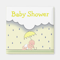 Yellow Neutral Baby Shower Magnet - Regen & Regens