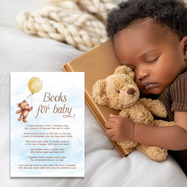 Yellow Neutral Teddy Bärenbücher für Baby Begleitkarte (3.5 x 5" card.   Enlarged to show detail.
)