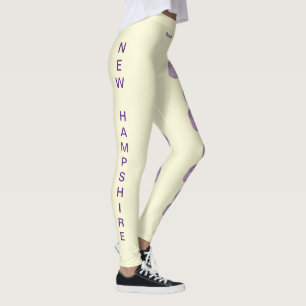 Yellow New Hampshire Lila Lilac Staat Leggings