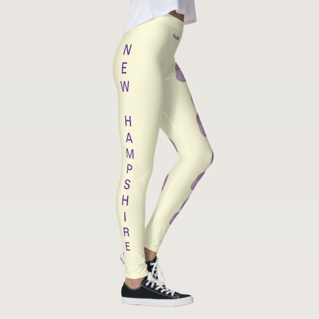Yellow New Hampshire Lila Lilac Staat Leggings (Rechts)