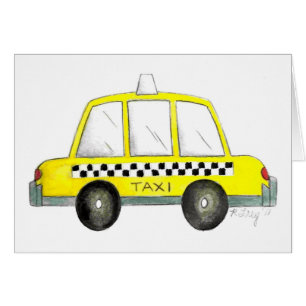 Yellow NYC Checkered Taxi Cab New York City NY