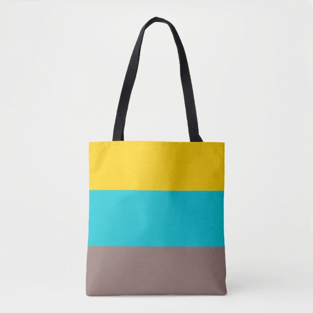 Yellow Ocean Blue Brown Summer Design Tasche (Vorderseite)