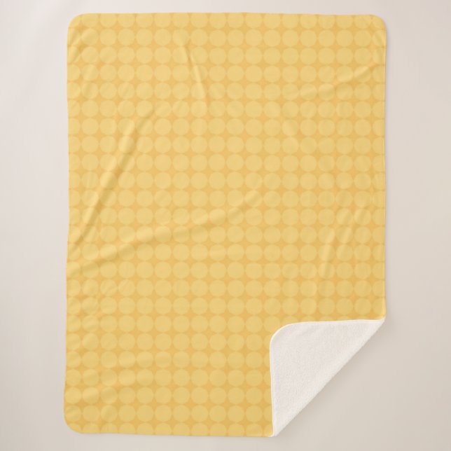 Yellow Octagonal Pattern Sherpa Blanket Sherpadecke (Vorderseite)