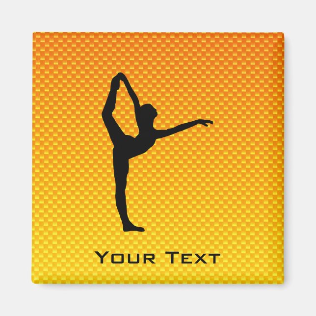 Yellow Orange Ballet Magnet (Vorne)