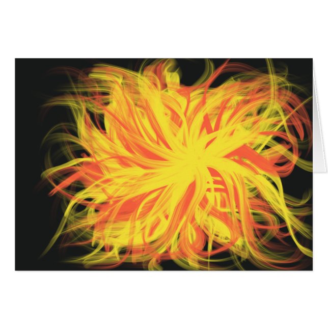 Yellow Orange Fire Star Christian Holy Spirit Art (Vorderseite (Horizontal))