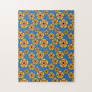 Yellow Orange Flowers Pattern