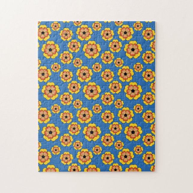 Yellow Orange Flowers Pattern (Vertikal)