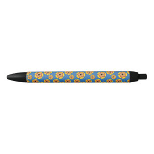 Yellow Orange Flowers Pattern Kugelschreiber