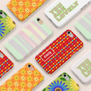 Yellow Orange Retro 70er Daisies Case-Mate iPhone Hülle