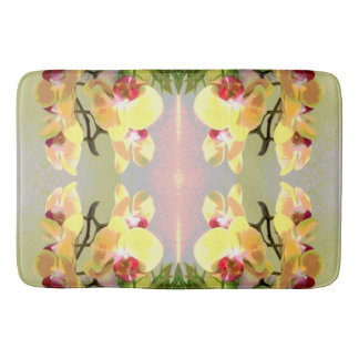 Yellow Orchids Pattern Badematte