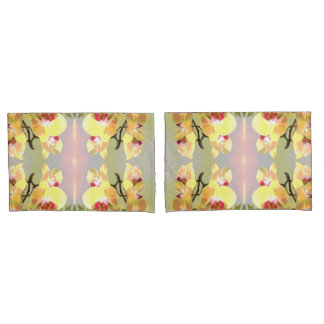 Yellow Orchids Pattern Kissenbezug