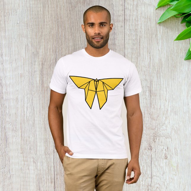 Yellow Origami Butterfly Mens T - Shirt (Von Creator hochgeladen)