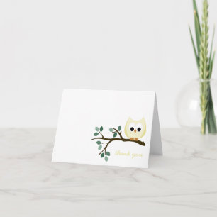 Yellow Owl Dankeschön Karte
