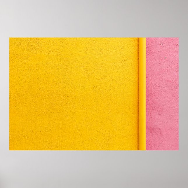 Yellow painted wall poster (Vorne)