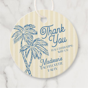 Yellow Palm Spring Pastell Beach Junggeselinnen-Ab Geschenkanhänger