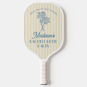 Yellow Palm Spring Pastell Beach Junggeselinnen-Ab Pickleball Schläger