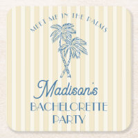 Yellow Palm Spring Pastell Beach Junggeselinnen-Ab