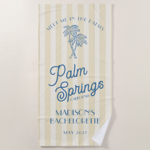 Yellow Palm Spring Pastell Beach Junggeselinnen-Ab Strandtuch