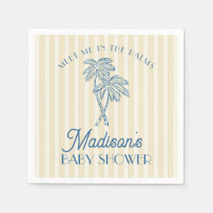 Yellow Palm Springs Pastel Beach Baby Dusche Serviette