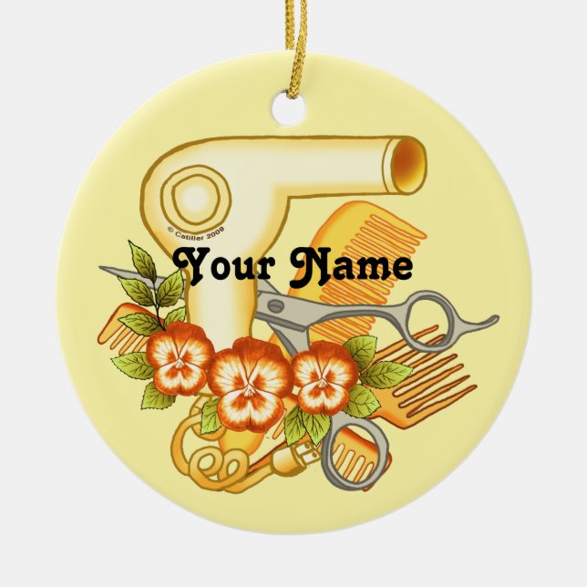 Yellow Pansy Beautician Ornament (Vorne)