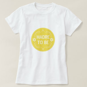 Yellow papel picado art Madre wird Kinderdusche T-Shirt