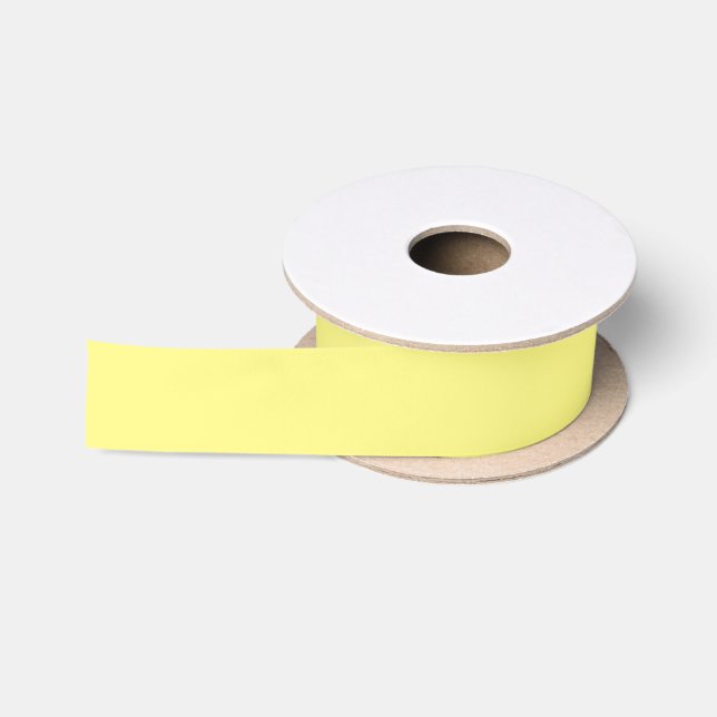 Yellow Pastel Satin Ribbon Satinband (Spule)