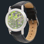 Yellow PCB Circuit Board Design for IT Pros Armbanduhr<br><div class="desc">The Ultimate Aesthetic for Tech Visionaries Redefine your professional space with this high-definition graphic featuring a detailed Printed Circuit Assembly (PCBA). Captured in vibrant, deep yellow tones with crisp silver and white conductive traces, this design showcases the intricate architecture of modern electronics—including integrated circuits, resistors, and capacitors—in stunning clarity. The...</div>