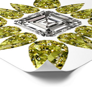 Yellow Peel Diamond Poster