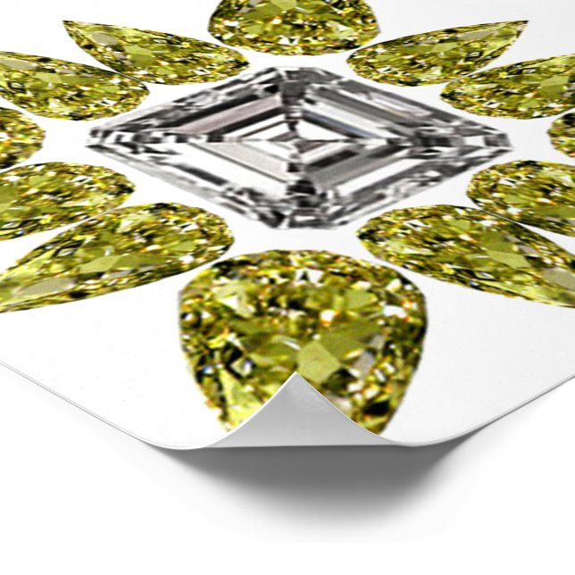 Yellow Peel Diamond Poster (Ecke)