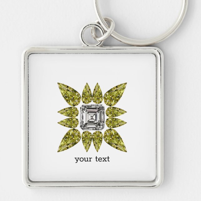 Yellow Peel Diamond Schlüsselanhänger (Vorne)