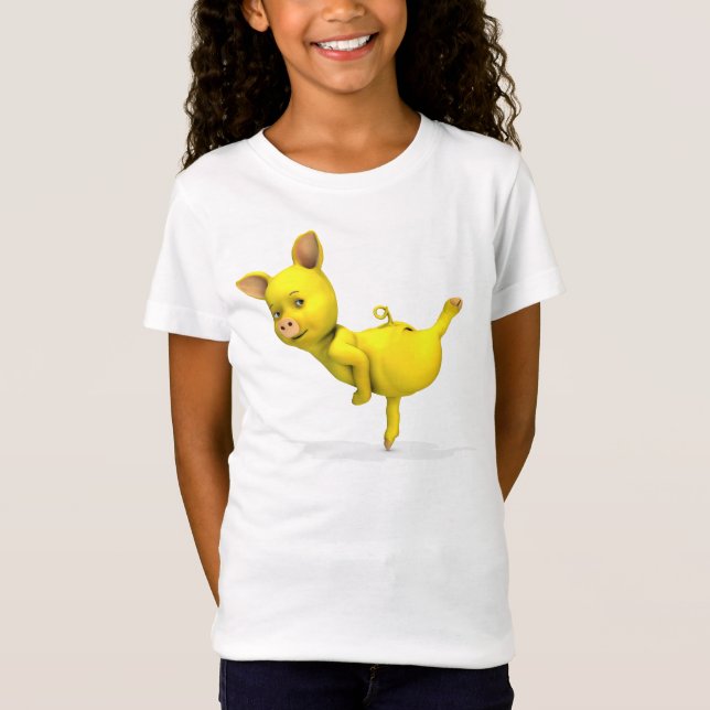 Yellow Pig Arabesque T-Shirt (Vorderseite)