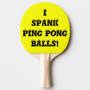 Yellow Ping Pong Paddle von Janz Tischtennis Schläger
