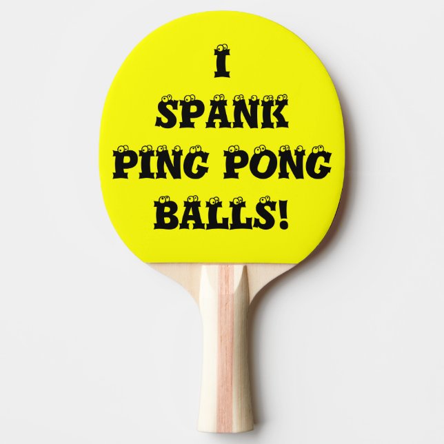 Yellow Ping Pong Paddle von Janz Tischtennis Schläger (Vorderseite)