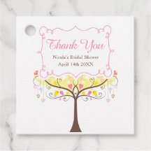 Yellow Pink Floral Bird Brautparty Vielen Dank
