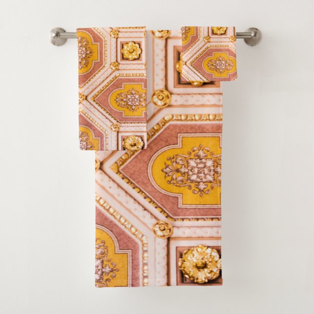 Yellow Pink Ungarische Architektur Badhandtuch Set (Insitu)