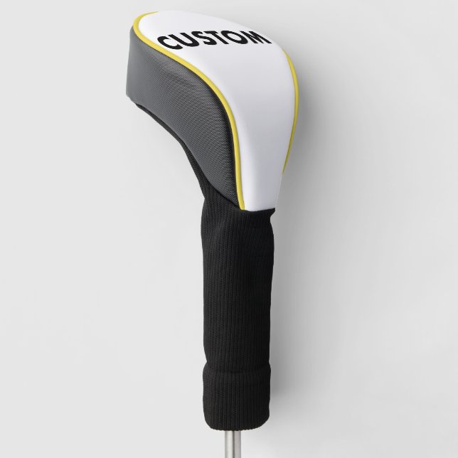 YELLOW Piping Custom Golf Driver Headcover Blank (angewinkelt)