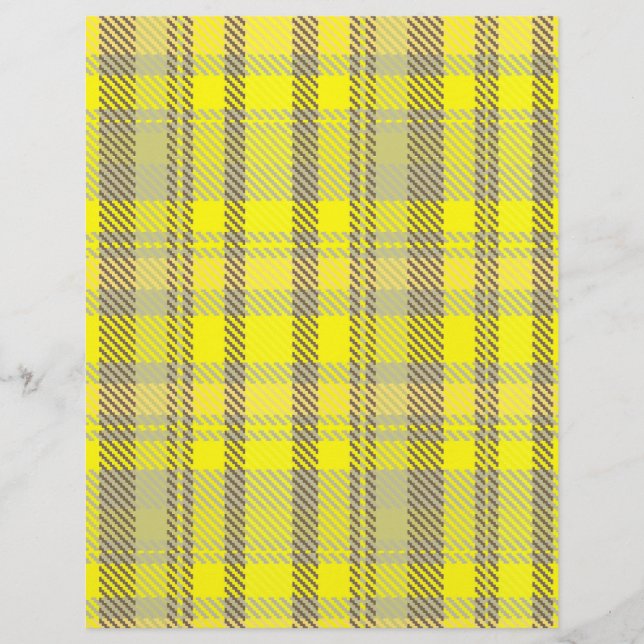 Yellow Plaid Bulk Scrapbook Paper Pages Flyer (Vorne)