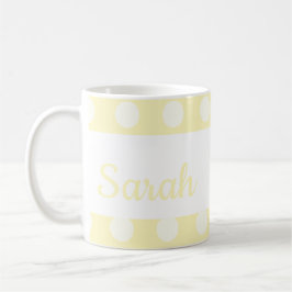 Yellow Poka Dot  Kaffeetasse