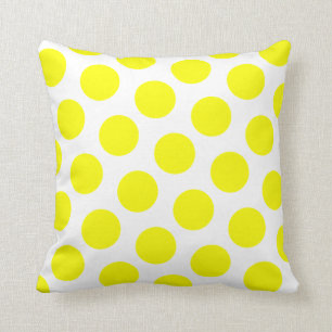 Yellow Polka Dot Kissen