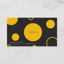 Yellow Polka Dots Business Card Visitenkarte