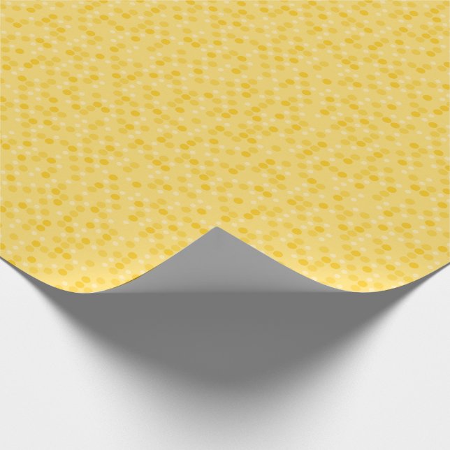 Yellow Polka Dots Geschenkpapier (Ecke)